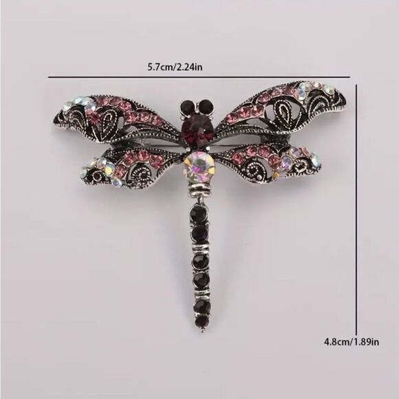 🩷 NEW crystal dragonfly brooch 🩷 - Picture 3 of 5